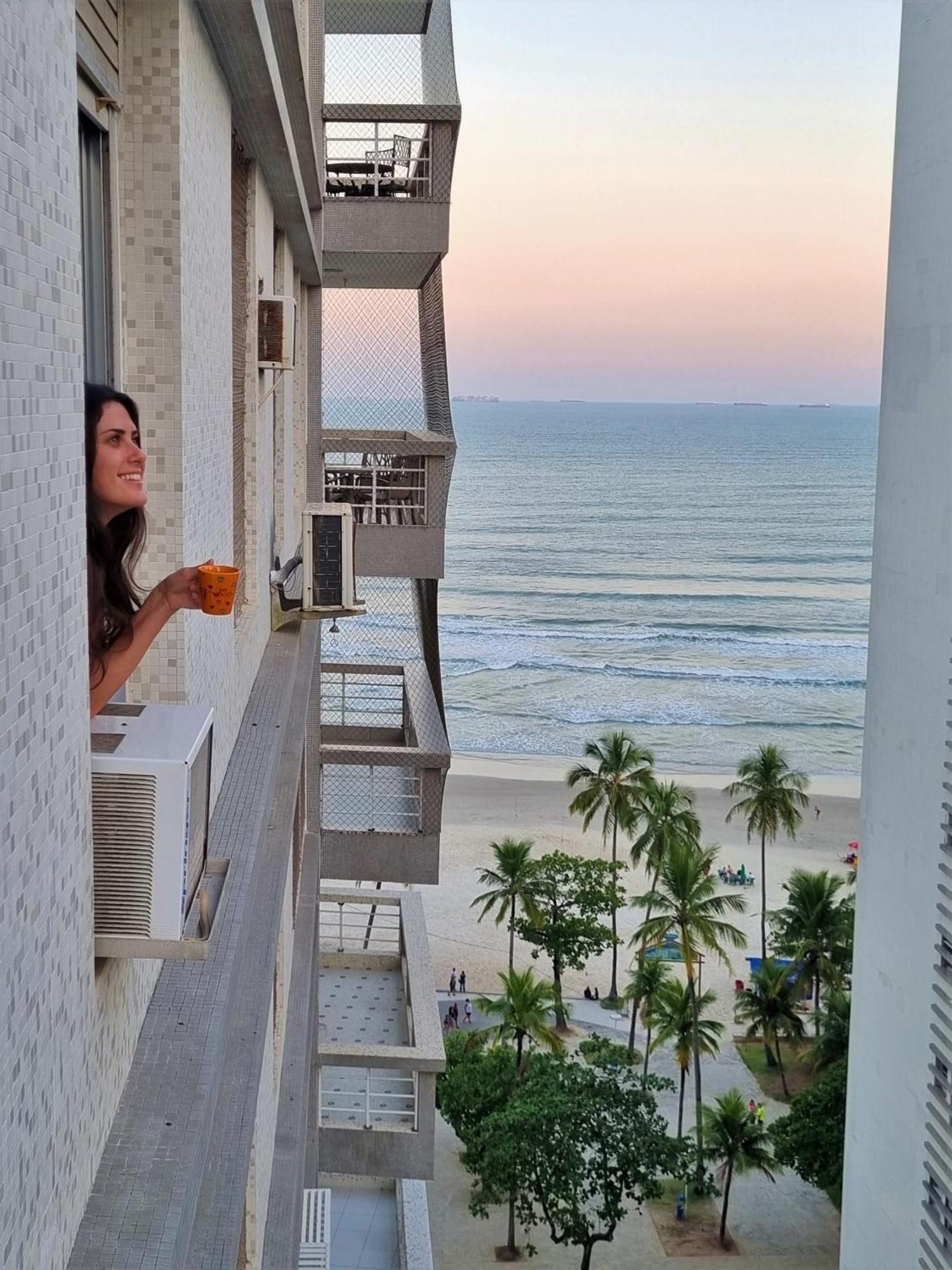 Apto Pe Na Areia Praia Das Pitangueiras - Centro Guaruja Ngoại thất bức ảnh